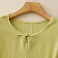 thumbnail image 6 of Taqqpue Womens Summer Plus Size Cotton Tops Solid Color Crew Neck Short Sleeve T Shirts Loose Fit Casual Basic Blouses Tops with Pockets, 6 of 8