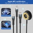 thumbnail image 4 of Cable de carga Ardaddyn, cable USB C múltiple de 3 m, 100 W, 4 of 7