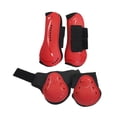 thumbnail image 3 of 4 protectores de tendón para caballos, protectores de menudillo delanteros abiertos, equipo de entrenamiento, suministros equinos transpirables, M, 3 of 8