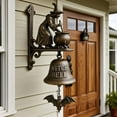thumbnail image 6 of Vintage Witch Doorbell - Halloween Witch Bells for Door Decorative Hanger with Broom-Riding Witch, Halloween Party Decor, Event Outdoor Wall Decorative Bell for Porch Front Door (#B006), 6 of 8