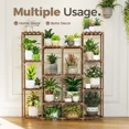 thumbnail image 4 of ColourTree Brown 44.7" x11.6" x 47.5" Plant Stands Indoor Wood Plant Shelf Outdoor Tiered Plant Rack for Multiple Plants Ladder Plant Holder Plant Table, 4 of 6