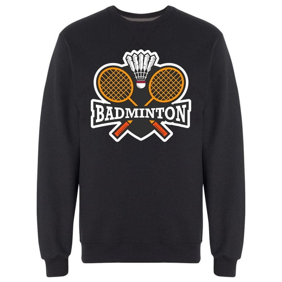 Badminton Rackets Graphics Sweatshirt Men -Image by Shutterstock, Male Small
