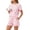 Light Pink, variant on Women Pajamas Lounge Sets 2 Piece Short Sleeve Top and Shorts Cute Loungewear Home Sleep Wear Outfits Sets with Drawstring Pockets, Light Pink, M