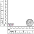 thumbnail image 6 of Gem Stone King 925 Sterling Silver Ring Oval Topaz and Pink Moissanite (1.96 Cttw), 6 of 6