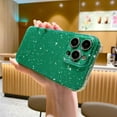thumbnail image 5 of Cute Glitter Bling Case for iPhone 15 Pro Max Case 6.7 inch, Slim Sparkle Protective Shockproof Soft Silicone Phone Cover for Women Girls (Alpine Green), 5 of 14
