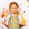 thumbnail image 2 of Yellow Lemon Fruit Flowers Pink Pattern Kids Aprons for Girls and Boys,Adjustable Neck Strap Toddler Aprons for Kids Cooking Baking, 2 of 6