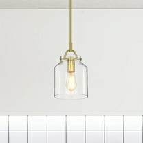 Magno 7.1 in. 1-Light Indoor Brass Finish Pendant Light