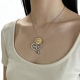 thumbnail image 6 of Flydeer Necklaces for Women 925 Sterling Silver Sunflower Heart Pendant Necklace 5A CZ Anniversary Jewelry Gifts for Women, 6 of 7