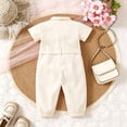 thumbnail image 5 of Girls Romper & Jumpsuit for Toddler Girls Short Sleeve Solid Play Utility Jumpsuit for Everyday Casual Wear Summer, 5 of 5