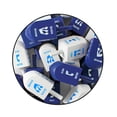 thumbnail image 3 of Dreidels Judaicos Zion 7,5 cm Extra Grandes Azul y Blanco, Paquete de 10, 3 of 4
