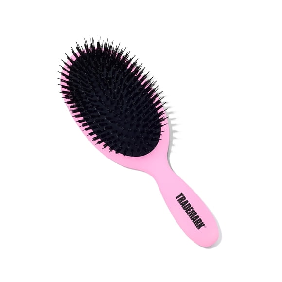 Cepillo desenredante seco y húmedo Cepillo de cerdas sintéticas flexibles de doble longitud que evita la rotura del cabello para todo tipo de cabello para mujeres, hombres y niños - Rosa
