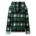 thumbnail image 6 of Fall Jackets For Women Fleece Lined Plaid Shacket Fashion Long Sleeve Zipper Flannel Hooded Lightweight Jacket, 6 of 6