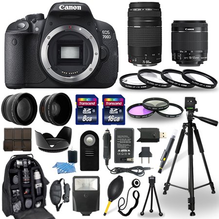 Canon Eos 700d Dslr Camera 18 55mm 75 300mm 30 Piece