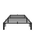 thumbnail image 2 of Base de Cama de Plataforma de Metal Resistente - Tamaño Twin, 10 Pulgadas de Alto, Soporte de Listones de Acero, No Se Necesita Box Spring, Silenciosa y Resistente, Almacenamiento Debajo de la Cama,, 2 of 23