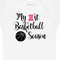 thumbnail image 4 of Inktastic My 1st Basketball Season Girls Baby Bodysuit, 4 of 5