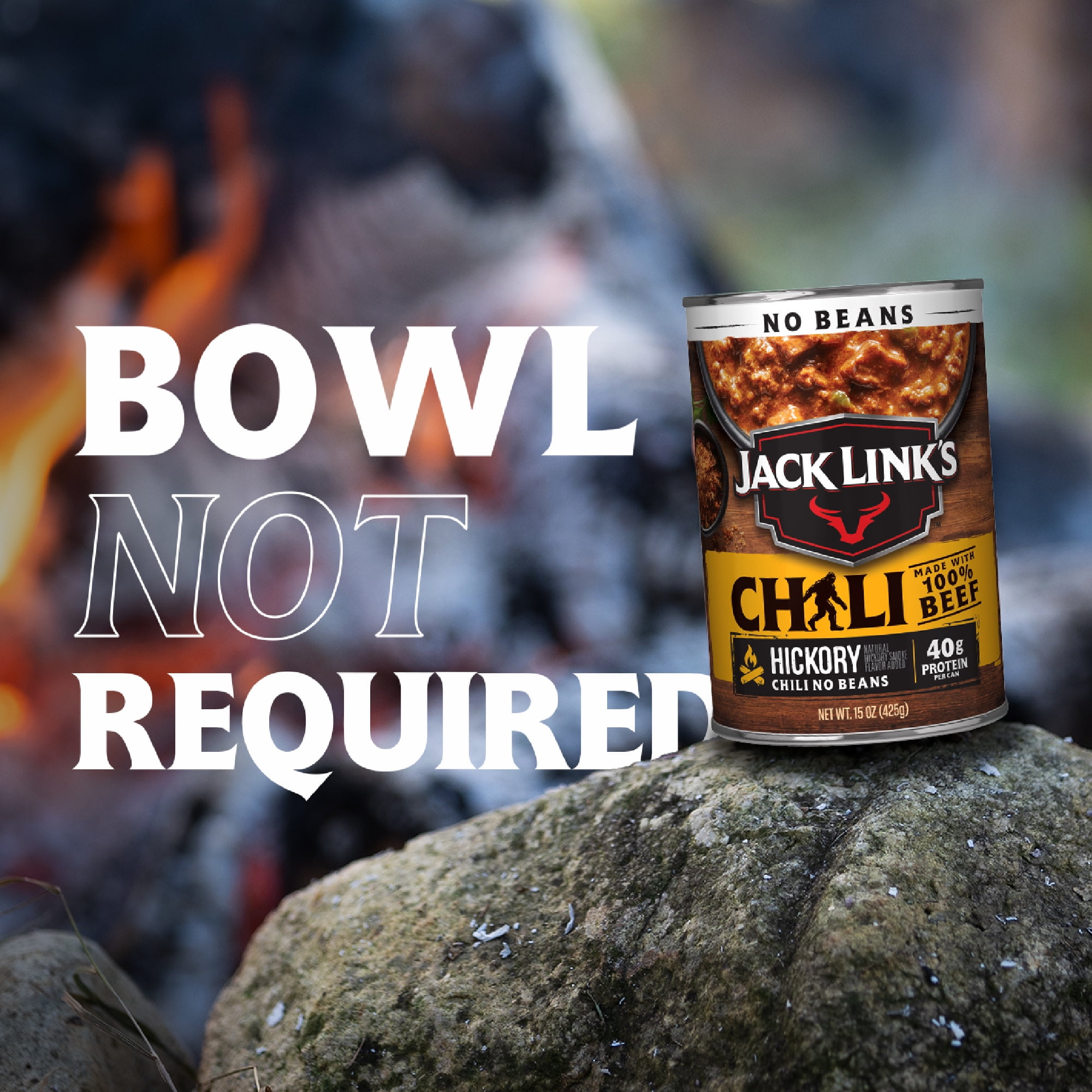 (12 pack) Jack Link's, Chili Hickory Flavored, No Beans, 15oz Can, 36g of Protein, Made with 100% Beef