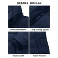 thumbnail image 5 of Wantdo Women's Big and Tall Winter Coat Thicken Puffer Jacket with Hood Windproof Puffy Coat Navy 5XL, 5 of 7