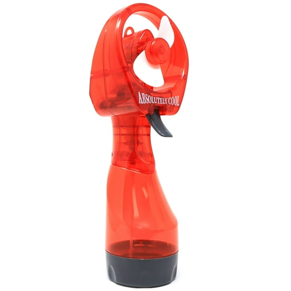 Retailery Portable Battery Operated Misting Fan Spray Bottle, Red