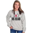 thumbnail image 5 of Funny Couples Matching Set Beard Butt Women Crewneck Sweatshirt Brisco Brands M, 5 of 7
