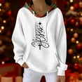 thumbnail image 2 of Women's Fashion Casual Christmas Print Pullover Long-Sleeve Sweatshirt with JESUS Design for Holiday Season and Comfortable Wear,White,M, 2 of 5