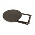 thumbnail image 5 of "East at Main Lowry 20"" Dark Brown Round Metal Folding Tray Table", 5 of 6