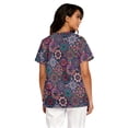 thumbnail image 2 of Chririnla Womens Boho Mandala Print Scrubs Tops, Plus Size V-Neck Breathable Scrub Tops Women, 2 Pocket Stretch Fabric Scrubs for Women-2XL, 2 of 3