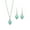 D, variant on HUANLEDASH 2Pcs/Set Ethnic Style Faux Turquoise Necklace Earrings Set Women Shining Rhinestones Inlaid Pendant Necklace Hook Earrings Jewelry Set