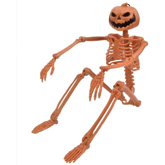 putnchl Halloween Poseable Human Skeleton Full Life Size Props Party Decor