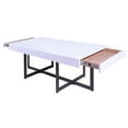 thumbnail image 5 of Furniture of America Vasket Contemporary Metal 3-Piece Coffee Table Set in White, 5 of 20