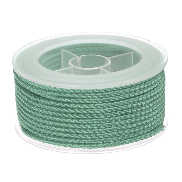 Unique Bargains Nylon Thread Twine Beading Cord 2mm Extra-Strong Braided Nylon Crafting String 11M/36 Feet, Pale Green