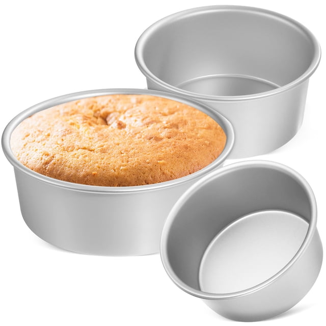 WEUVEB 3Ud Para Pasteles Plata De Aluminio Con Antiadherente Para Cocina