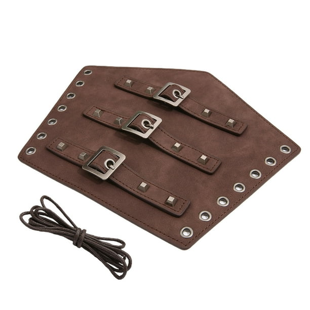 Sonducket Protección confiable del brazo, Retro para protección de las manos, protección del brazo para deportes al aire libre, compacta Accesorios de disfraces Hebilla cuadrada marrón