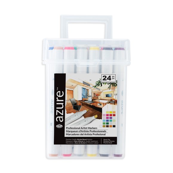 Royal & Langnickel - Coffret de 24 marqueurs couleur Azure™ | RM-BAS24 |