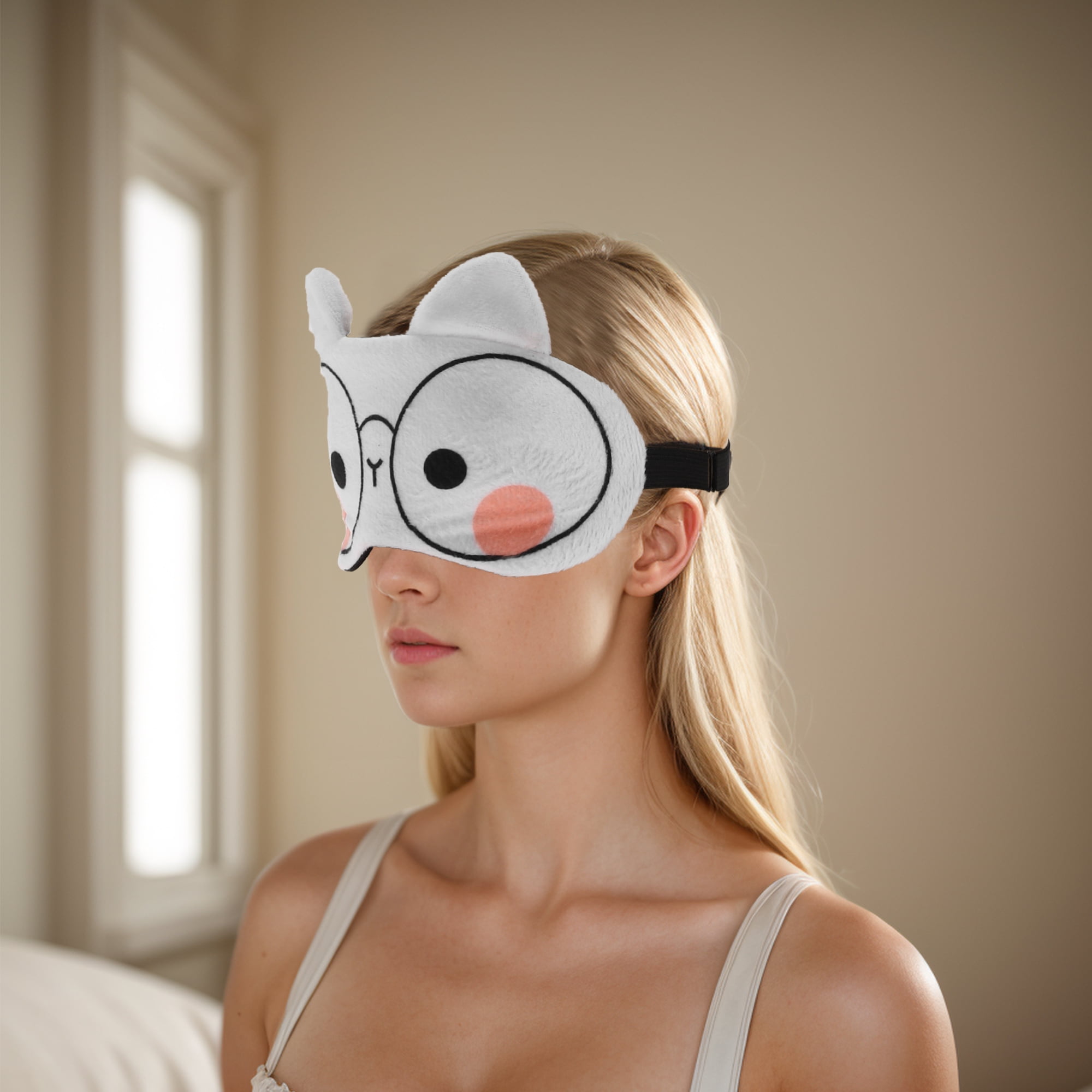 Unique Bargains Soft Cat Eyes Sleep Mask for Comfortable Sleep and Relaxation