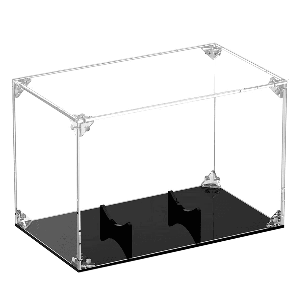 Football Display Case Acrylic Football Holder with Lid and Black Base