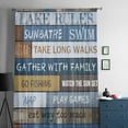 thumbnail image 5 of Lake Farmhouse Semi Sheer Curtains Drapes for Living Room, Bedroom, French Doors Window 96 Inches Long, Vintage Wood Grain Country Pastoral Rod Pocket Chiffon Curtain Drapery Voile Draperies Panel, 5 of 6