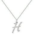 thumbnail image 2 of Personalized Diamond Script Letter Initial Necklace in 14k White Gold, 2 of 2