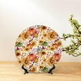 thumbnail image 6 of Balery Sunflowers Pumpkins And Autumn Leaves Print Bone China Decorative Plate Ceramic Dinner Plates Art Crafts with Display Stand-7in, 6 of 6