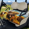 thumbnail image 3 of Yuyamidu Highland Cow Golf Cart Seat Cover with Storage Pockets Sunflowers Golfcart Seats Cushion Portable Golf Cart Seat Towel Blanket for Women Men Easy to Install and Clean, 3 of 8