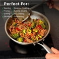 thumbnail image 3 of Titanium Skillet Pans with Lid, Ultra-Durable Pure Titanium Pan Cookware Set, Multifunctional Titaniums Frying Pan Nonstick for Cooking Without Coating Durable and Rust-Free(11.02inWith Lid), 3 of 7