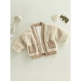 thumbnail image 3 of Toddler Girls Fleece Cardigan Fuzzy Long Sleeve V Neck Button Down Coat Outwear, 3 of 8