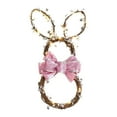 thumbnail image 1 of Easter Handmade Rattan Decoration Rabbit Shape Wreath DIY Wreath Foldable Rattan Rabbit Pendant LED Light, 1 of 3