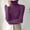 Purple, variant on Juslio Women Sweaters Pullovers Turtlenecks Solid High Neck Long Sleeve Knit Purple