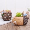 thumbnail image 4 of Squirrel Nut Garden Resin Flower Pot Desktop Gardening  Potted Green Plant Decoration Acorns, 4 of 6