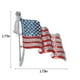 thumbnail image 4 of Broche de cristal esmaltado con la bandera estadounidense ondeando, ideal para ropa, bufanda, bolso o sombrero., 4 of 7