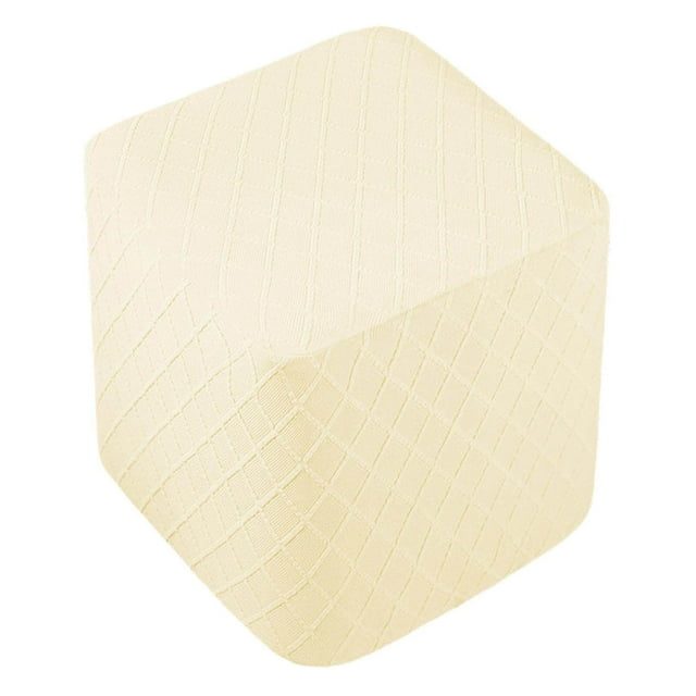 Foot Rest Stool Covers Stool Protector with Elastic Bottom Case Stretch Stool for Living Room Light Yellow