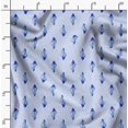 thumbnail image 2 of Soimoi Blue Rayon Crepe Fabric Shells Ocean Printed Craft Fabric by the Yard 46 Inch Wide, 2 of 6