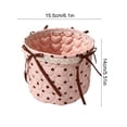 thumbnail image 3 of Hyknon Quilted Storage Basket, Cute Dots Cherry Roses Heart Prints Decorative Storage Boxs with Bow, Boho Car Organizer Bin, Round /Square Makeup Storage Basket for Women Bedroom Vanity Closet Home, 3 of 7