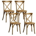 thumbnail image 3 of M optimized 4 PCS Modern Dining Chairs Minimalist Stools Resin Cross Back Chair with Curved Support Legs for Restaurants Living Room Bedroom, 3 of 8
