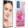 thumbnail image 3 of Case for Samsung Galaxy A54 5G, Galaxy A54 5G Case Cute Pink Glitter Luxury Sparkle Liquid for Girls Women Quicksand Clear TPU Protective Phone Case for Samsung Galaxy A54 5G Wink Unicorn, 3 of 12